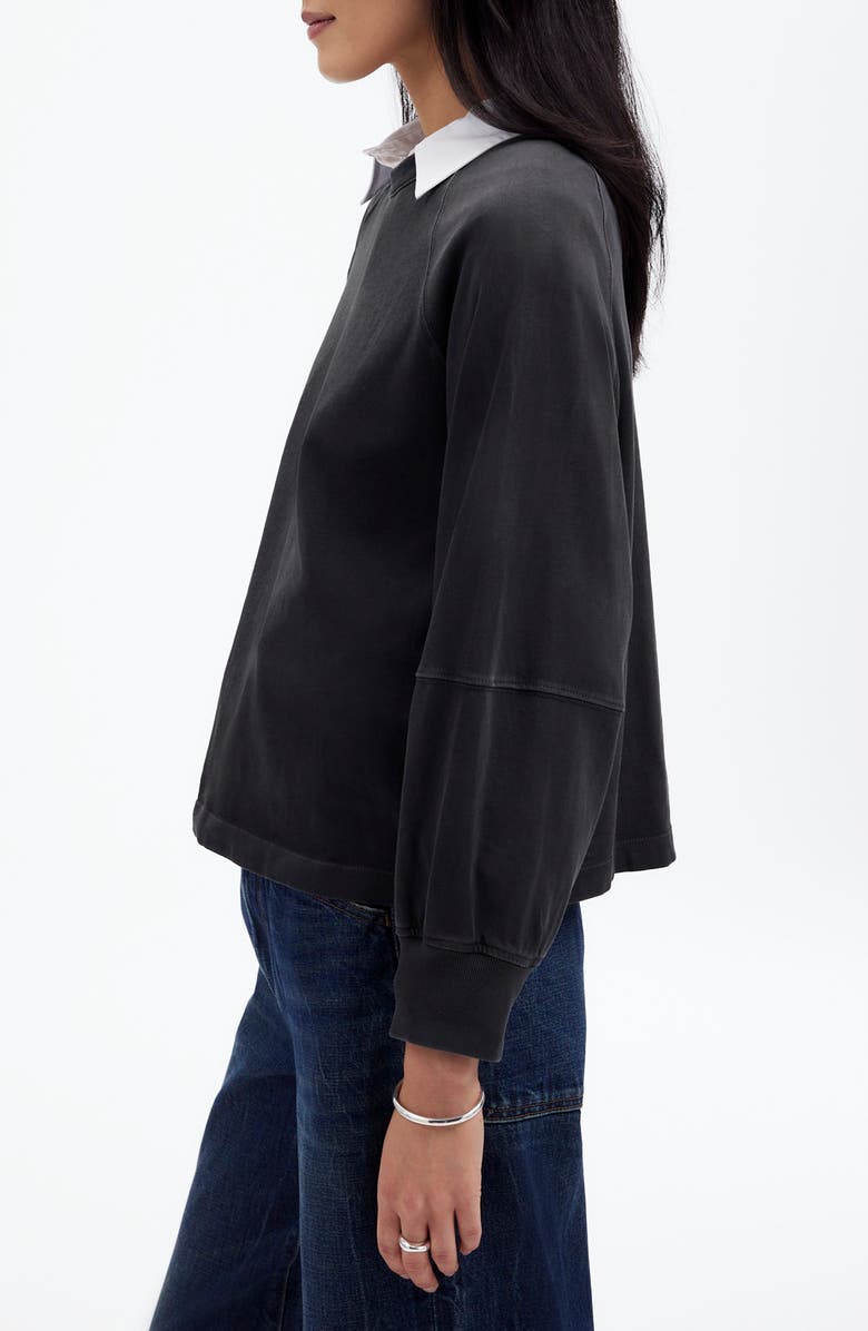 Madewell Relaxed Long Sleeve Raglan T-Shirt, Alternate, color, Black Coal