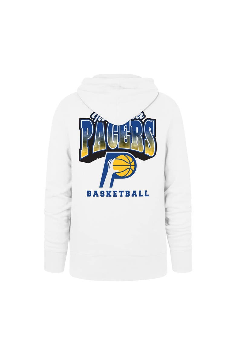 Men's '47 White Indiana Pacers 2025/26 City Edition Jab Step Headline Hoodie, Alternate, color, White