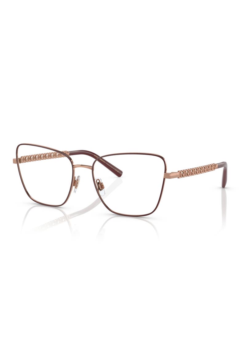 55mm Butterfly Optical Glasses, Alternate, color, PINK GOLD