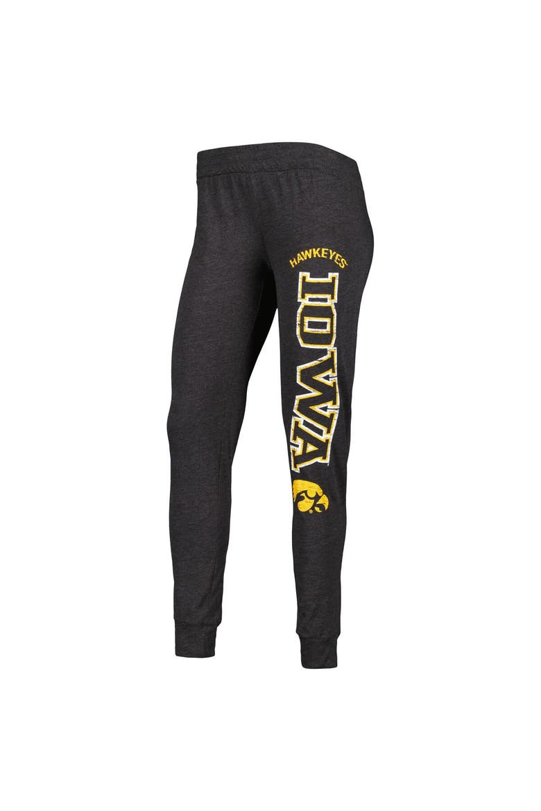 Women's Concepts Sport Black Iowa Hawkeyes Long Sleeve Hoodie T-Shirt & Pants Sleep Set, Alternate, color, Black