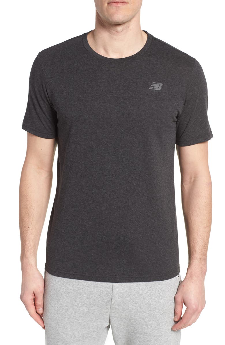 New Balance Heather Tech Crewneck T-Shirt, Main, color, 