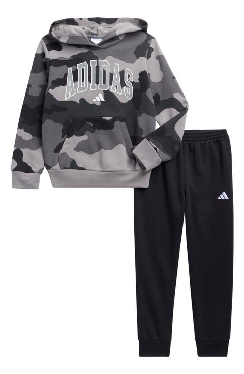 Kids' Camo Printed Fleece Hoodie & Pants Set