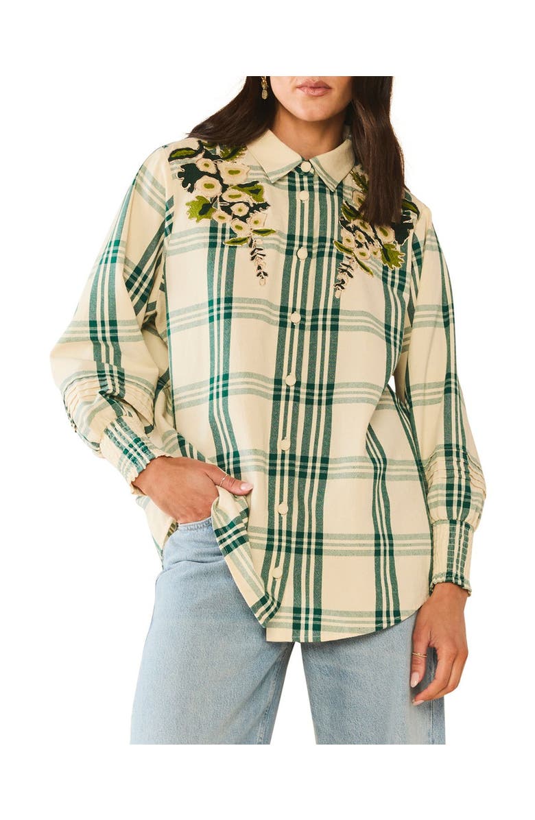 Eddy Butler Top x McKenzie Collaboration, Main, color, Green Plaid Larsen Floral