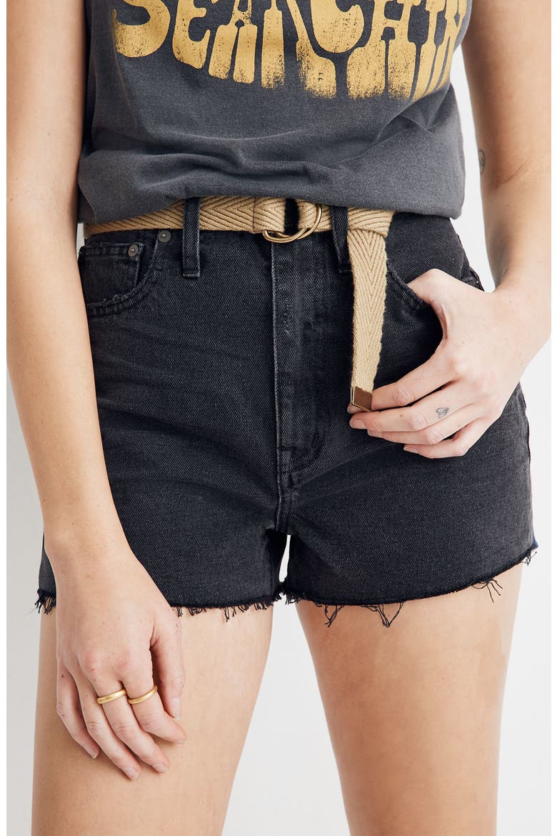 Momjean Cutoff Denim Shorts, Alternate, color, ENCINO WASH