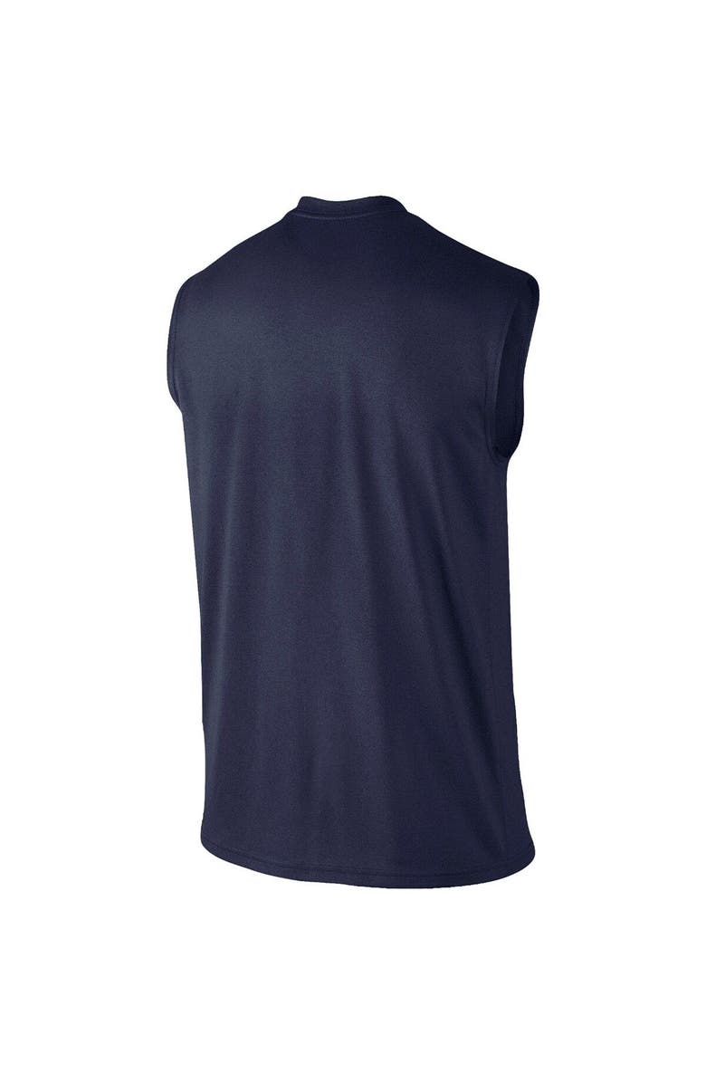 Nike Men's Nike Navy West Virginia Mountaineers Wordmark Drop Legend Performance Tank Top, Alternate, color, 