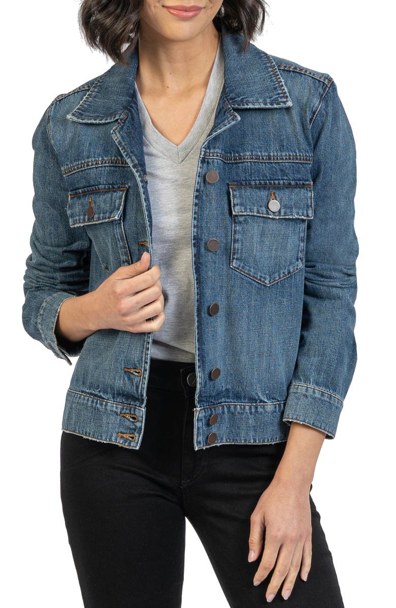 KUT from the Kloth Rita Denim Jacket, Main, color, 