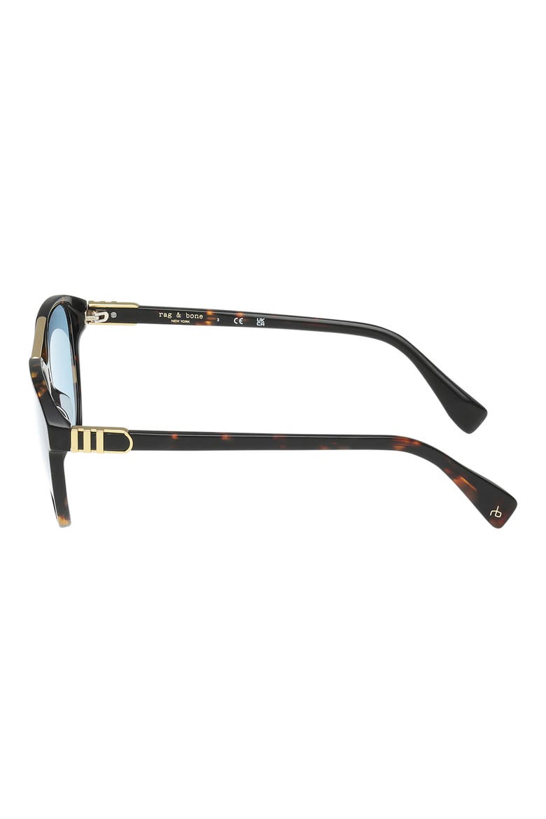 54mm Pilot Sunglasses, Alternate, color, MILKY CLASSIC TORT / BLUE