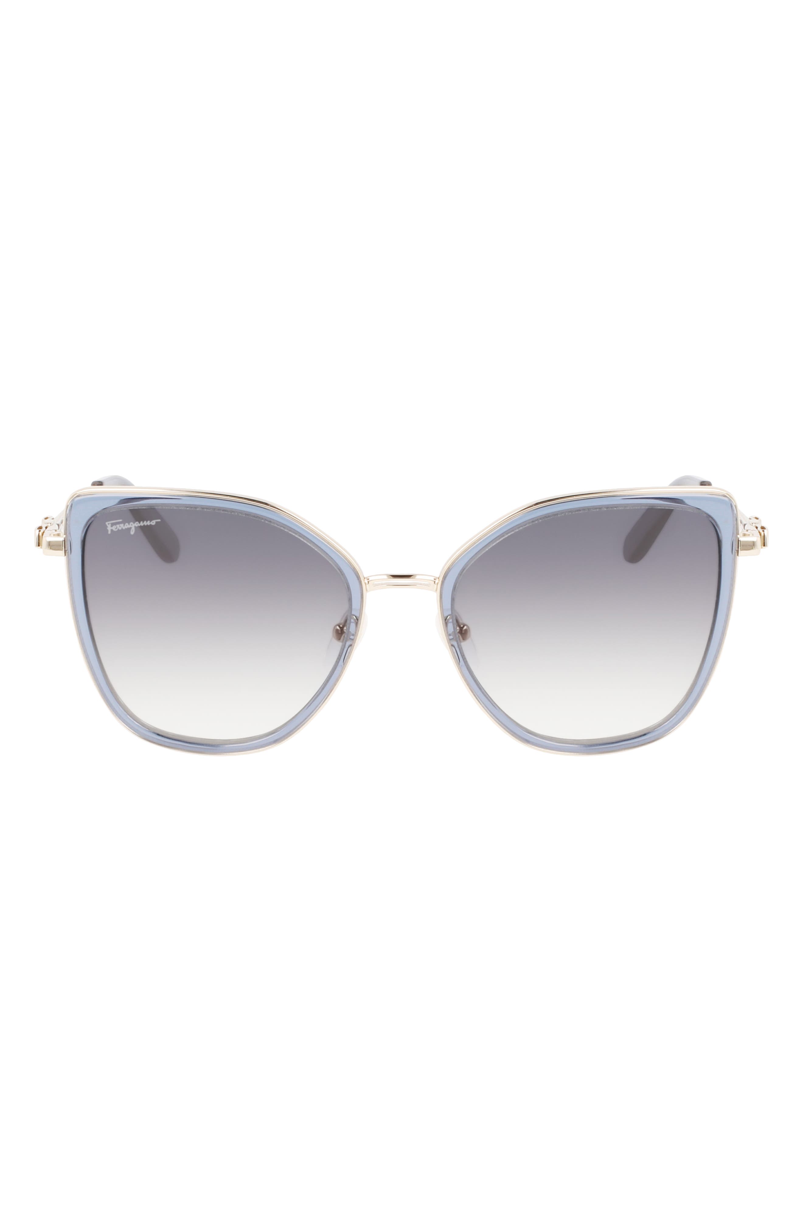 FERRAGAMO 54mm Gradient Cat Eye Sunglasses