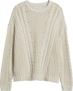 PacSun Magnolia Oversize Cable Stitch Cotton Sweater