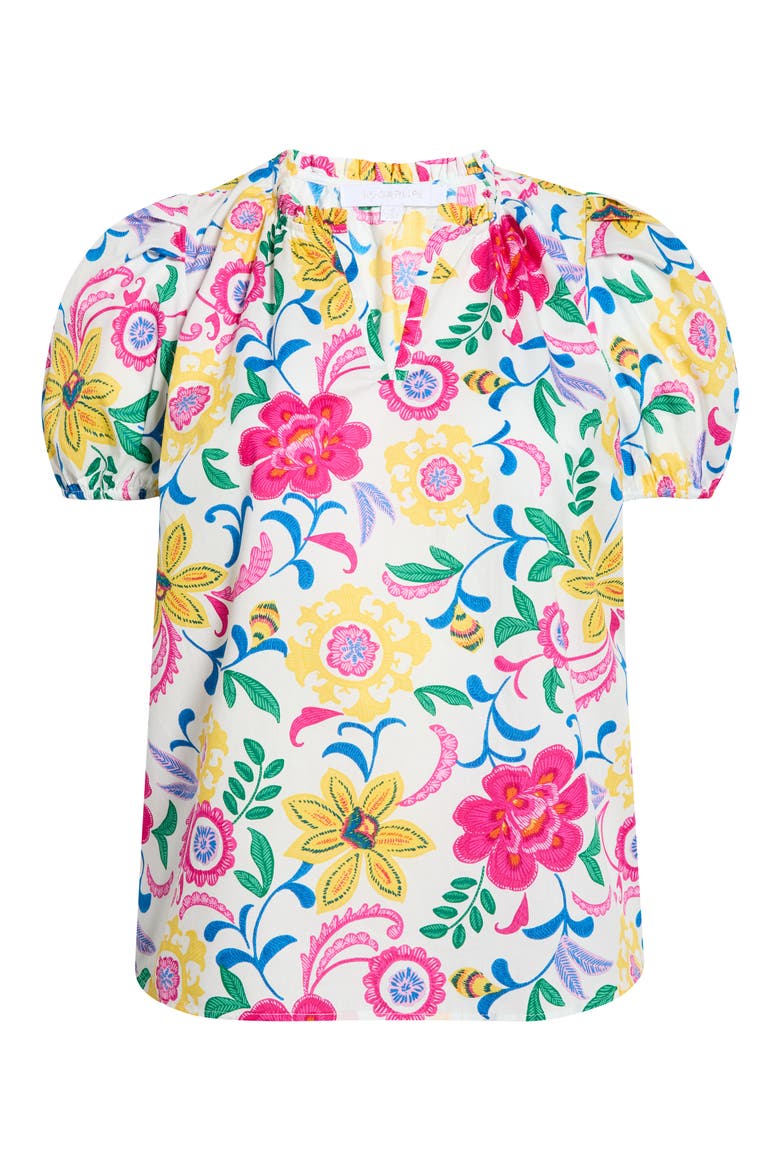 Kress Floral Print Top, Alternate, color, WHITE MULTI