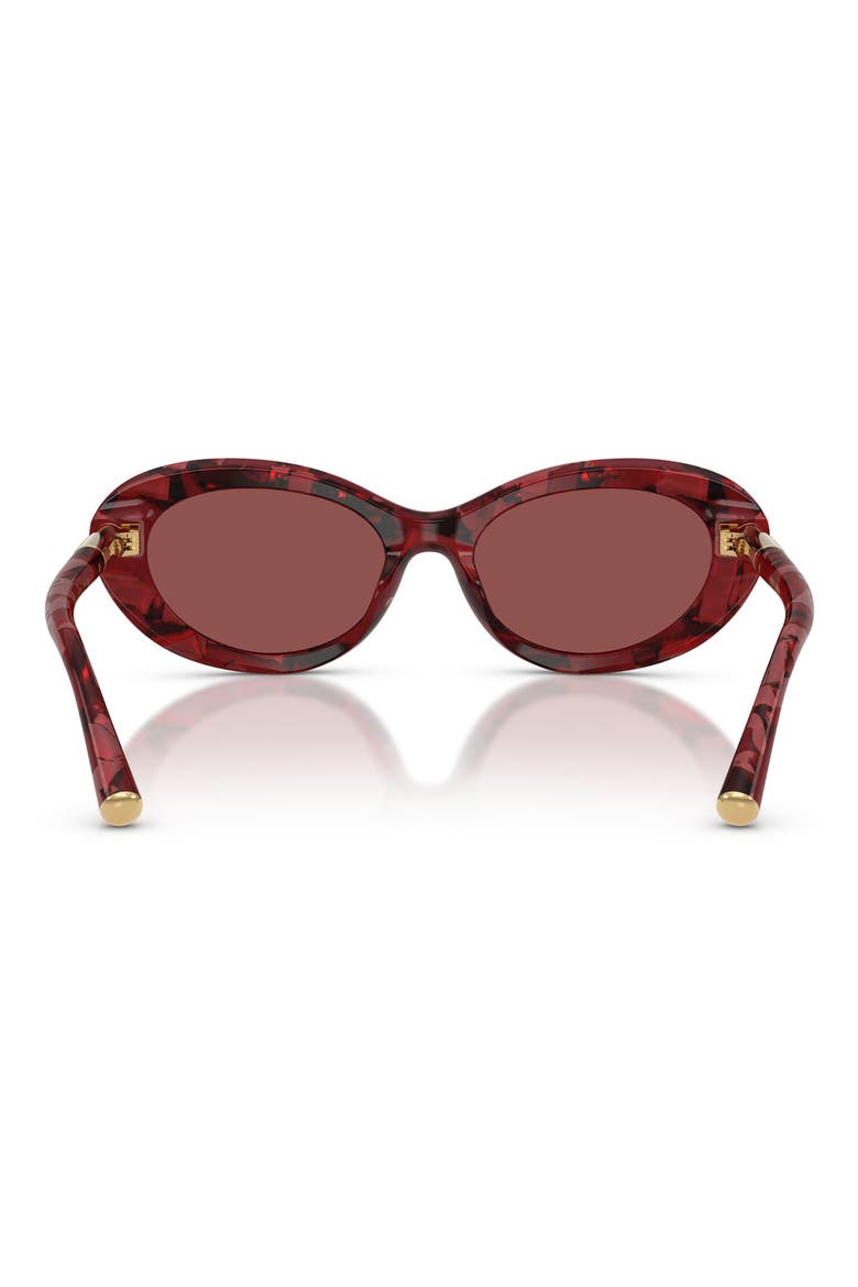54mm Oval Sunglasses, Alternate, color, PEARL HAVANA RED / DARK VIOLET
