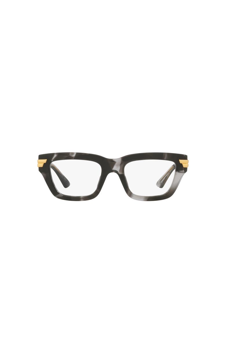 Bottega Veneta 50mm Rectangle optical glasses, Alternate, color, Tortoise
