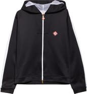 Casablanca Laurel Tape Hooded Scuba Knit Jersey Track Jacket