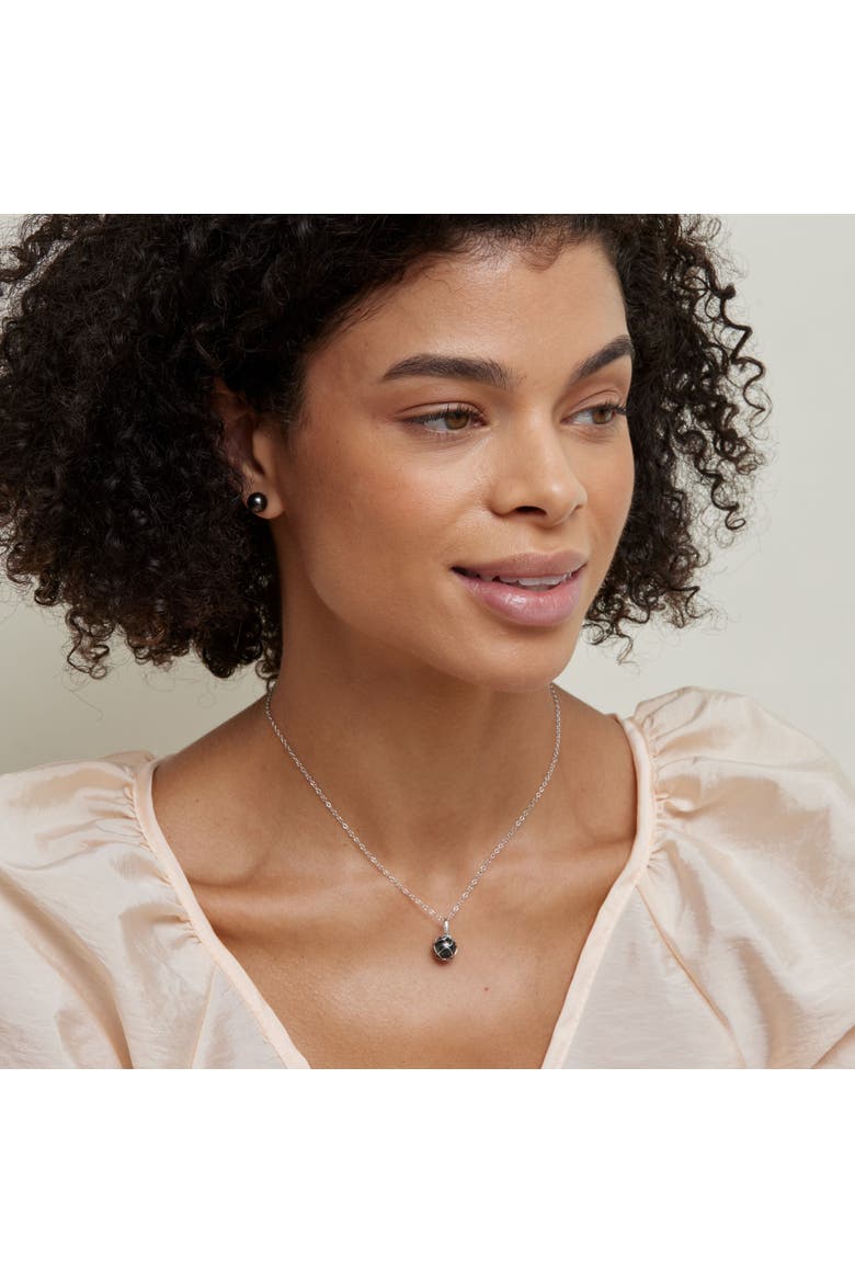 Tahitian South Sea Pearl Cora Pendant, Alternate, color, White Gold