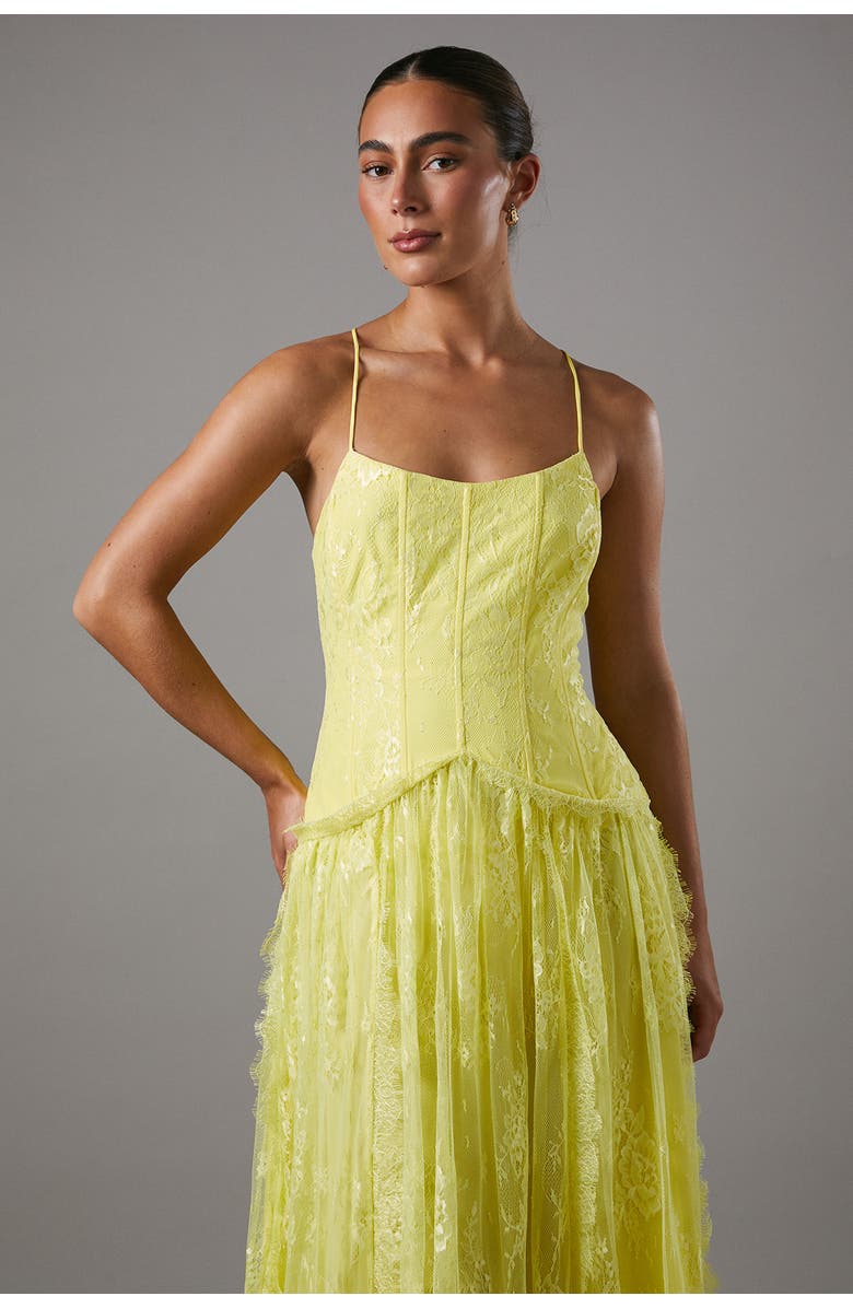 Coast Lace Cami Maxi Dress, Alternate, color, Yellow