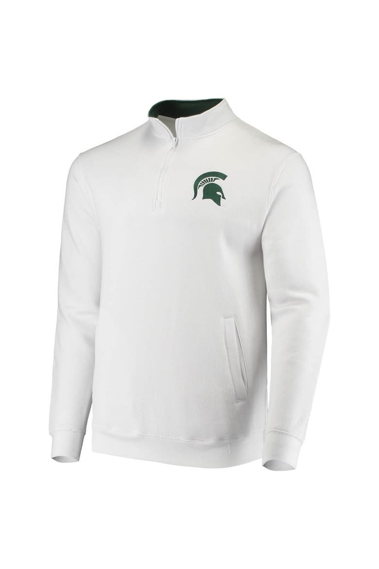 Men's Colosseum White Michigan State Spartans Tortugas Logo Quarter-Zip Jacket, Alternate, color, White