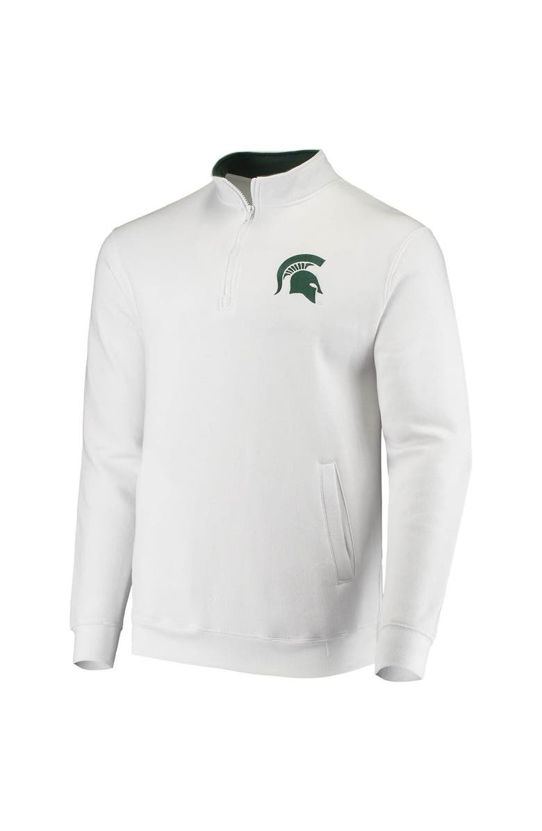 COLOSSEUM Men's Colosseum White Michigan State Spartans Tortugas Logo Quarter-Zip Jacket, Alternate, color, White
