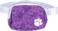 ZOOZATZ Clemson Tigers Floral Print Fanny Pack