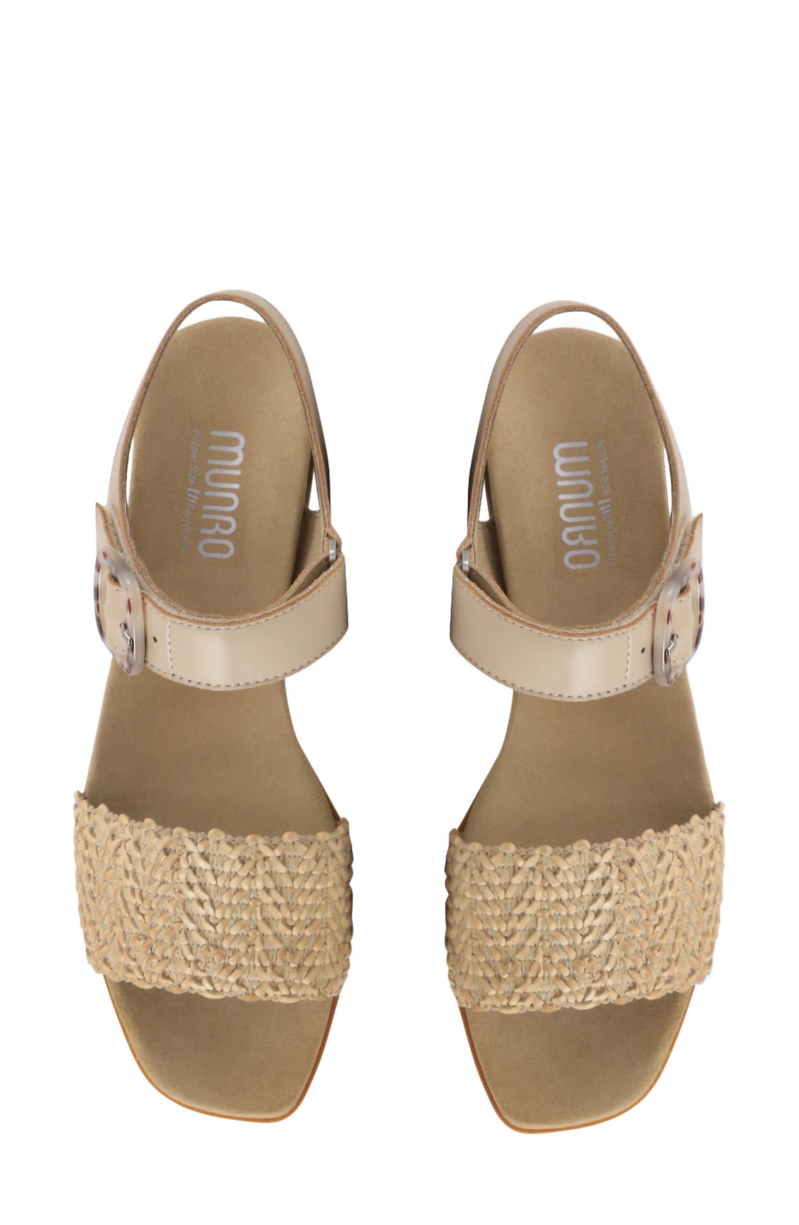 Leeland Ankle Strap Sandal - Multiple Widths Available, Alternate, color, CREAM RAFFIA/ LEATHER