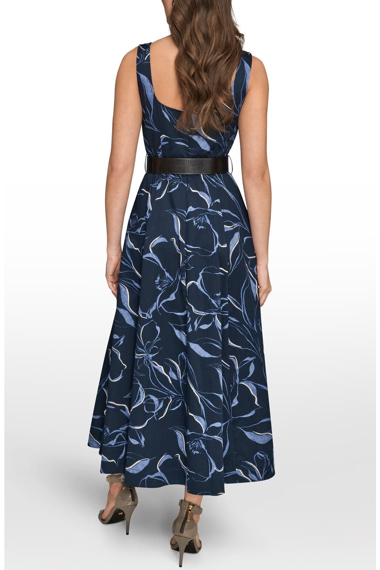 Belted Midi Dress, Alternate, color, NIGHTFALL MULTI
