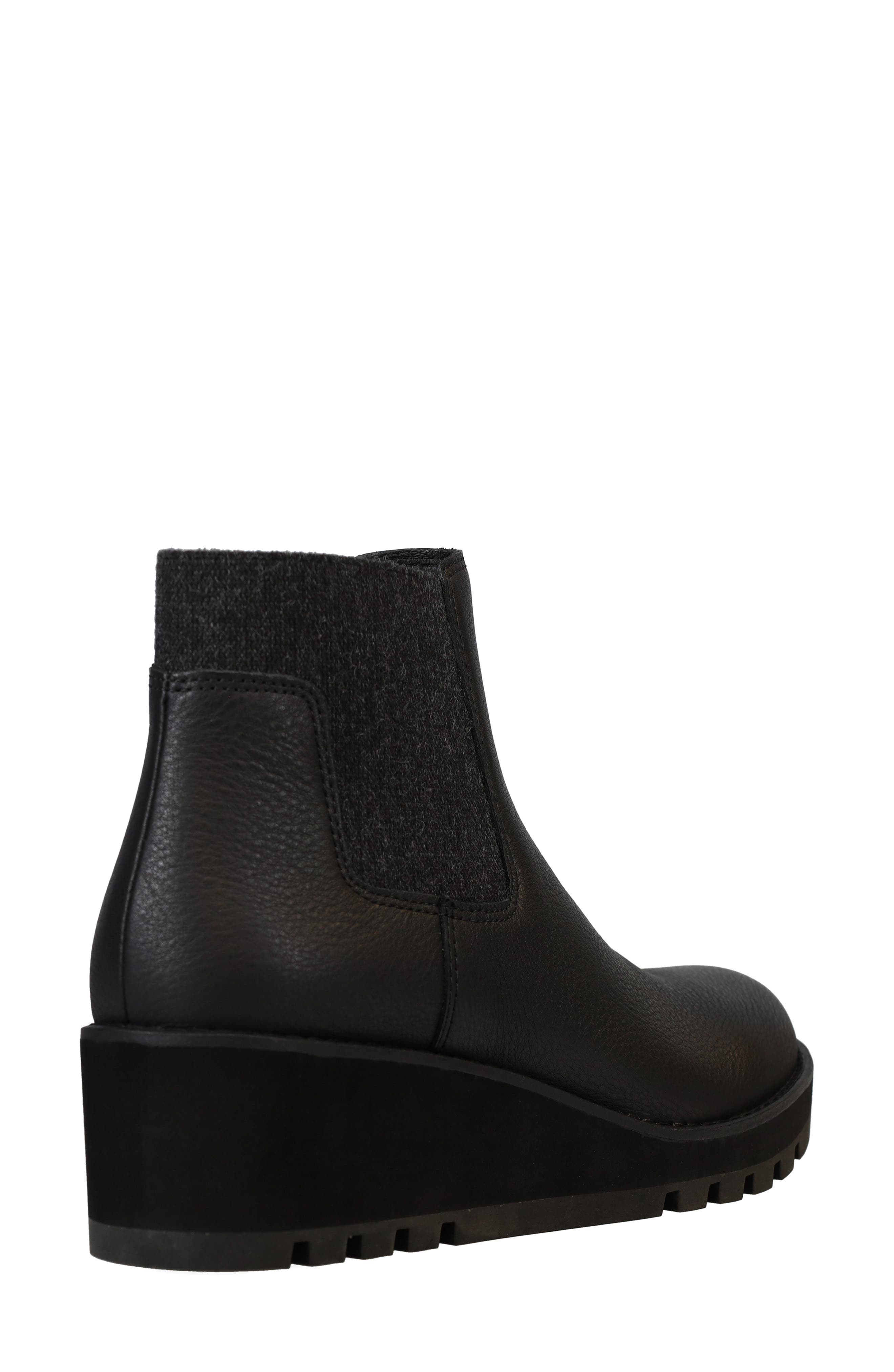 Eileen Fisher Chelsea Wedge Bootie, Alternate, color, Black