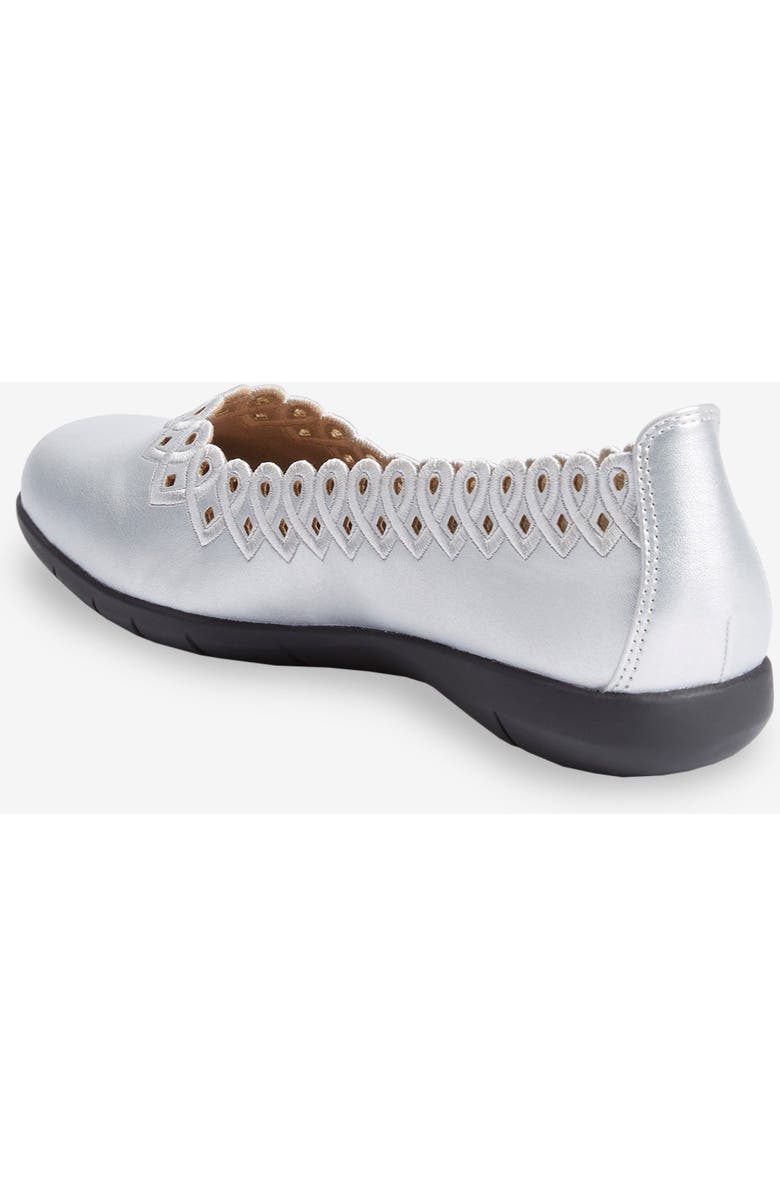 Comfortview The Vivi Slip On Flat, Alternate, color, Silver