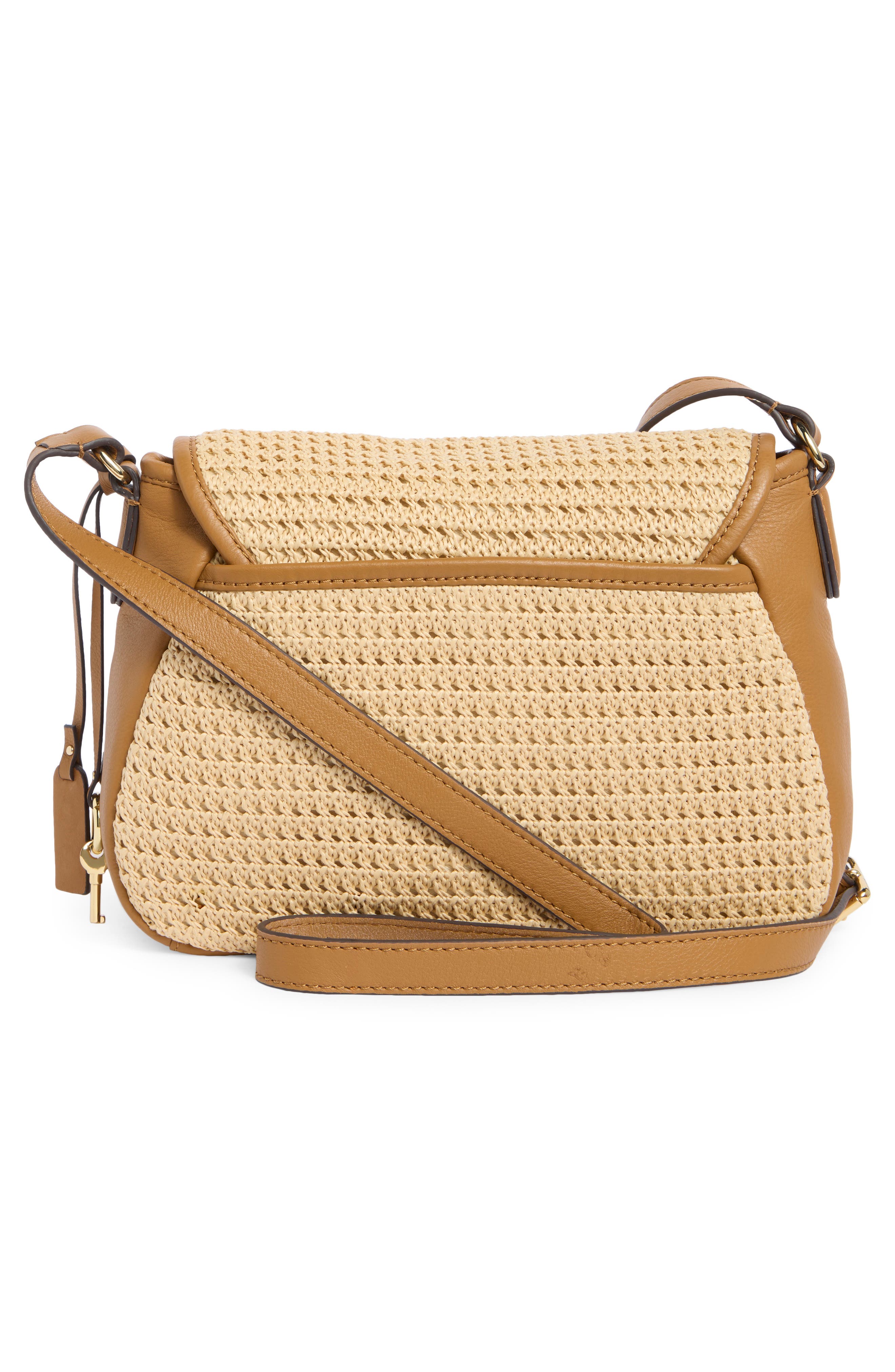 Cannes Flap Crossbody Bag, Alternate, color, RAFFIA CANYON