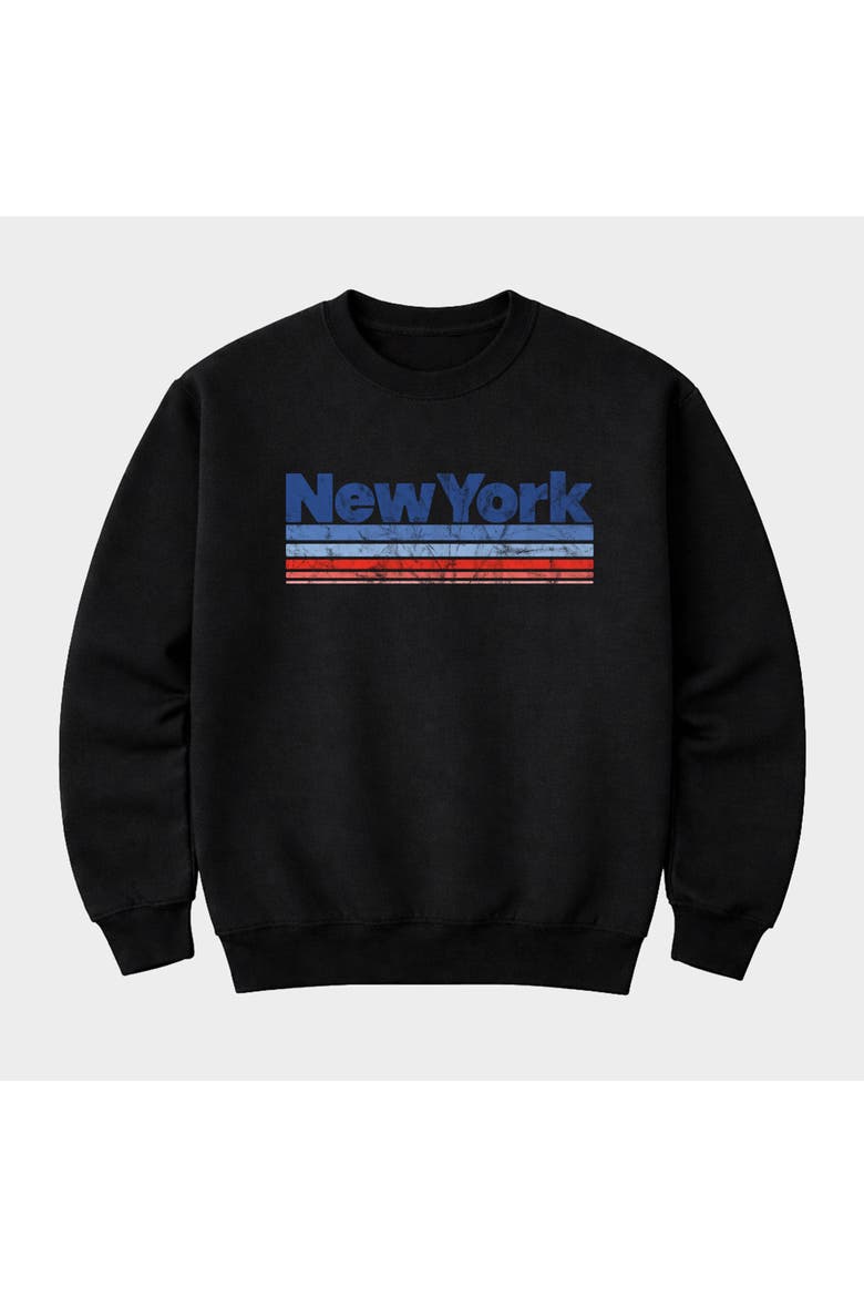 New York Retro Stripes Sweatshirt, Alternate, color, Midnight