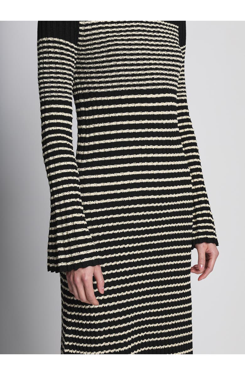 Proenza Schouler Bouclé Mini Stripe Long Sleeve Sweater Dress, Alternate, color,
