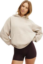 COTTON ON BODY Women's Active Plush Premium Graphic Raglan Hoodie