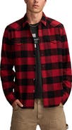 Lucky Brand Cloud Buffalo Check Cotton Flannel Snap-Up Western Shirt