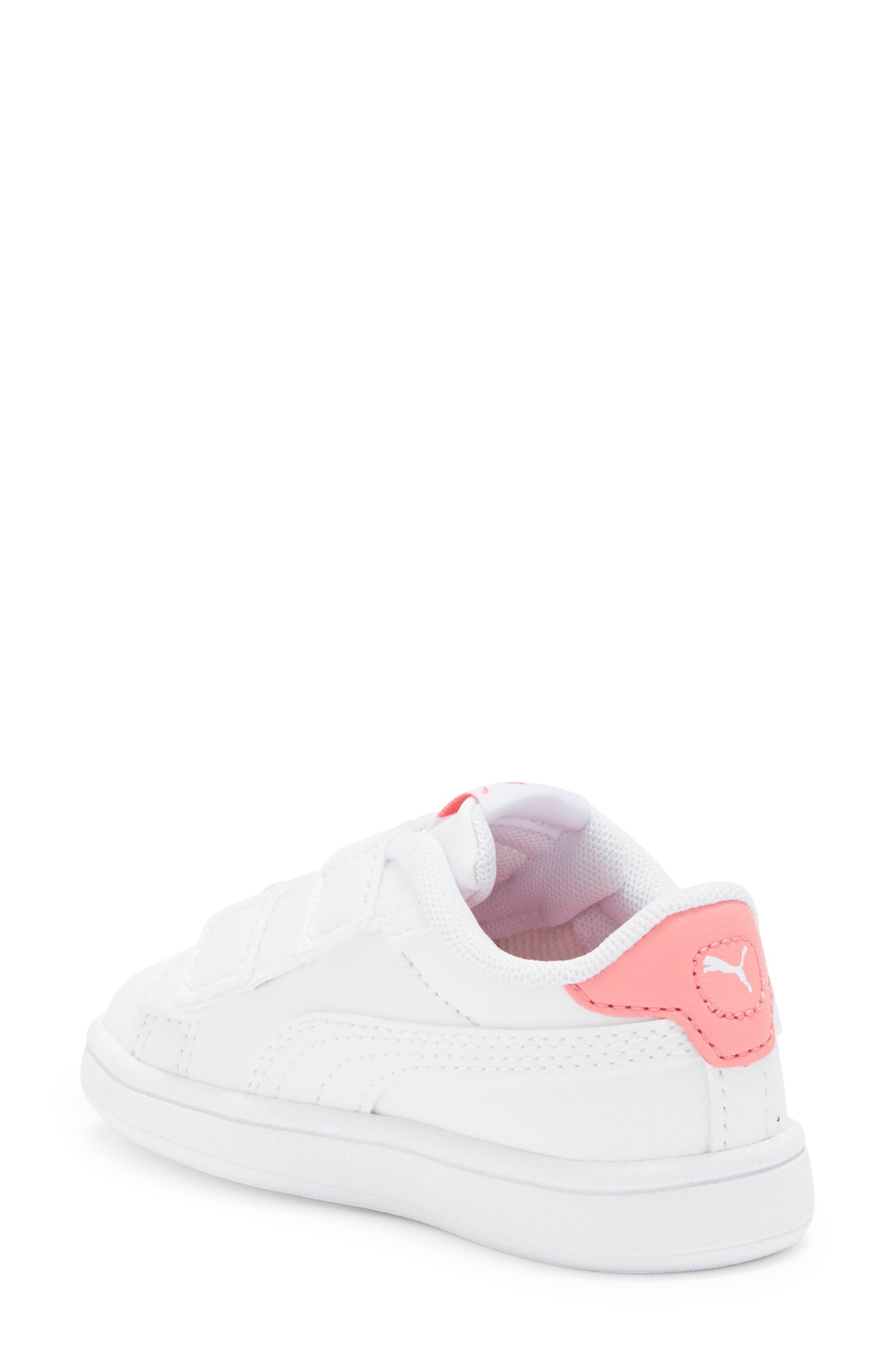 PUMA Kids' Smash Badges Dual Strap Sneaker, Alternate, color, White