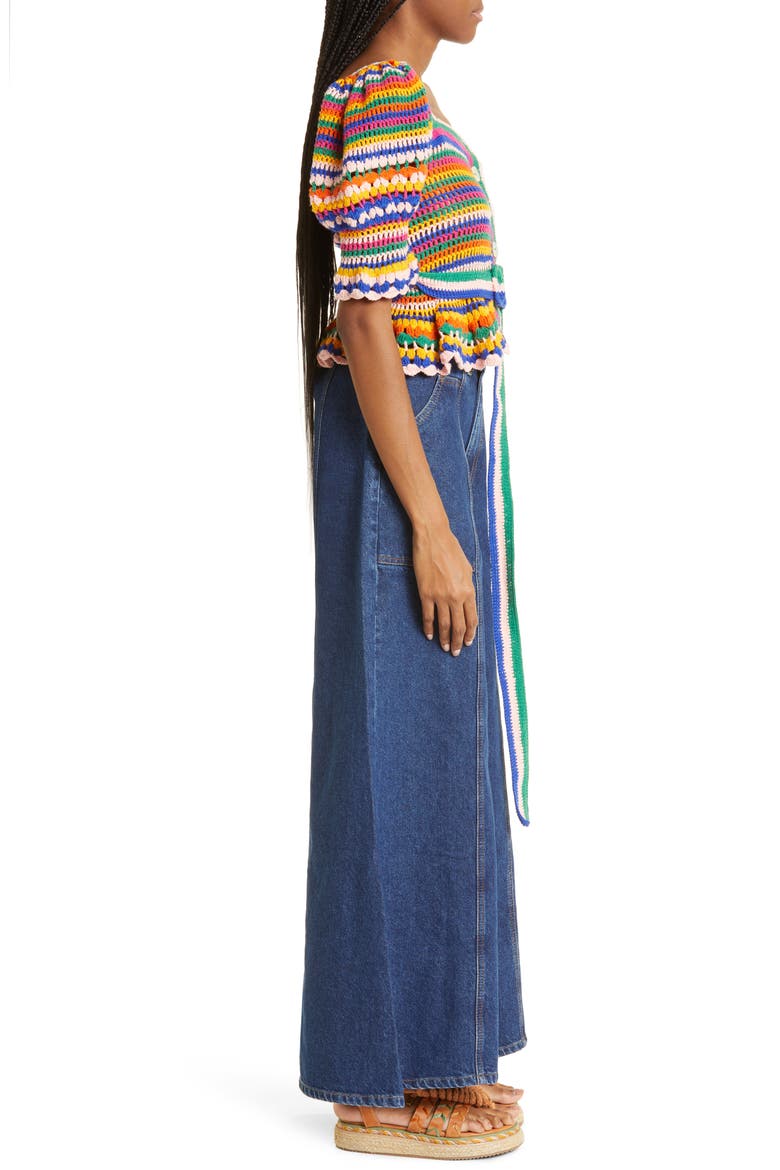 Stripe Crochet Sweater, Alternate, color, MULTI STITCHES CROCH