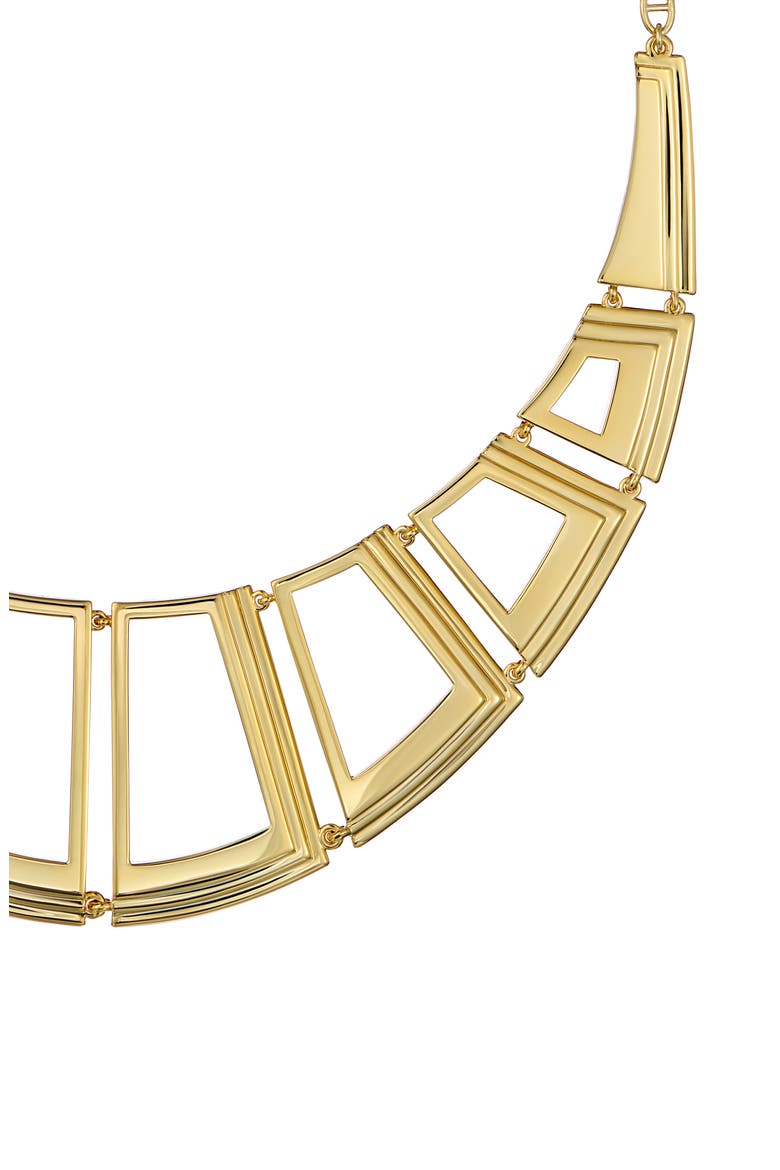 Denee Deco Groove Statement Necklace, Alternate, color, GOLD TONE