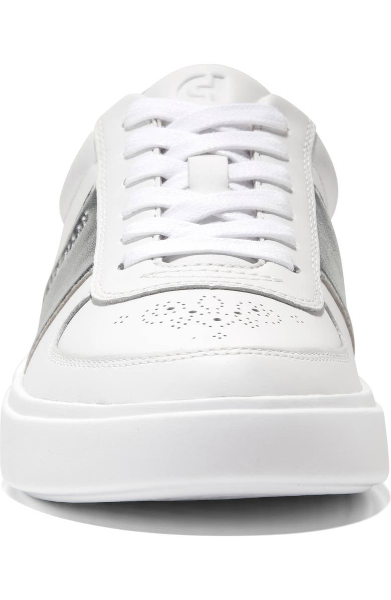 Cole Haan Grand Crosscourt Della Sneaker, Alternate, color, White/ Silver Talca