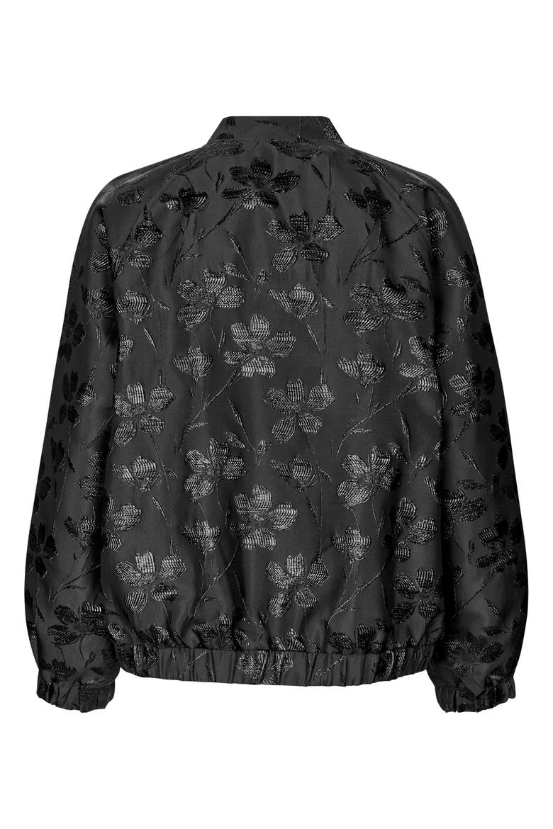 MaJossana Jacquard Bomber Jacket, Alternate, color, Black