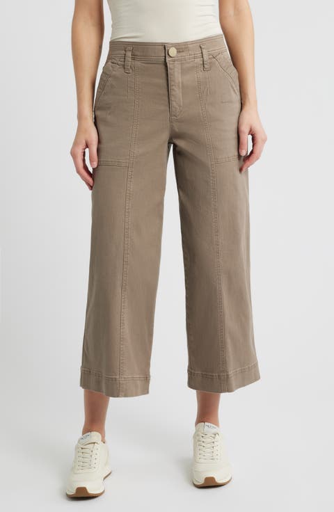 Skyrise Crop Wide Leg Utility Pants