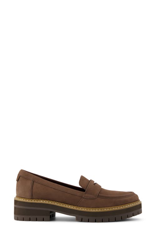 Toms Cara Platform Penny Loafer In Brown