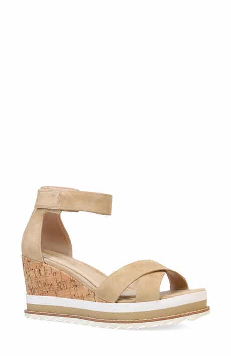 Pelle Moda Westyn Ankle Strap Platform Wedge Sandal