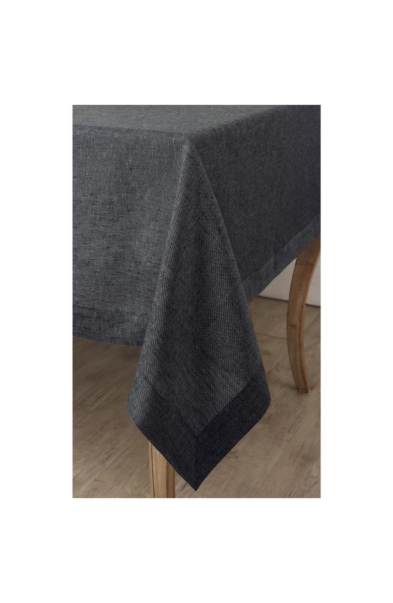 Solino Home Linen Tablecloth - Athena, Alternate, color, Charcoal Grey