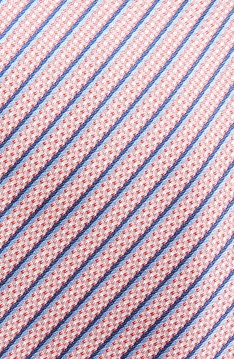 David Donahue Stripe Silk Tie, Alternate, color, Pink