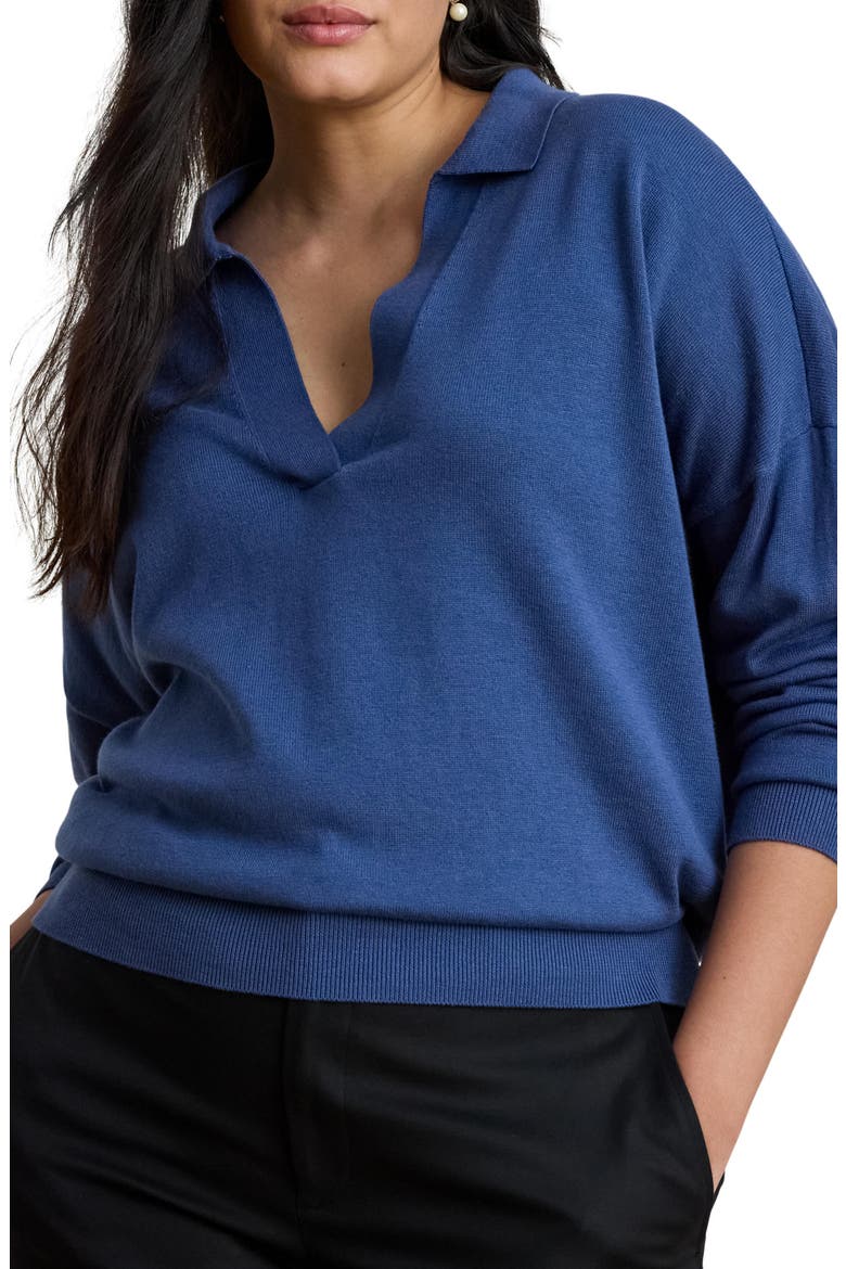 Johnny Collar Sweater, Alternate, color, INKY PURPLE