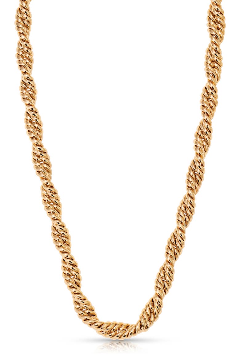 Twisted Strands Necklace, Main, color, GOLD