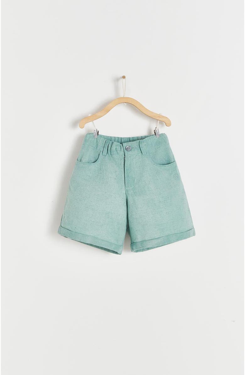 Babycottons Linen Bermuda for Toddler, Main, color, Green