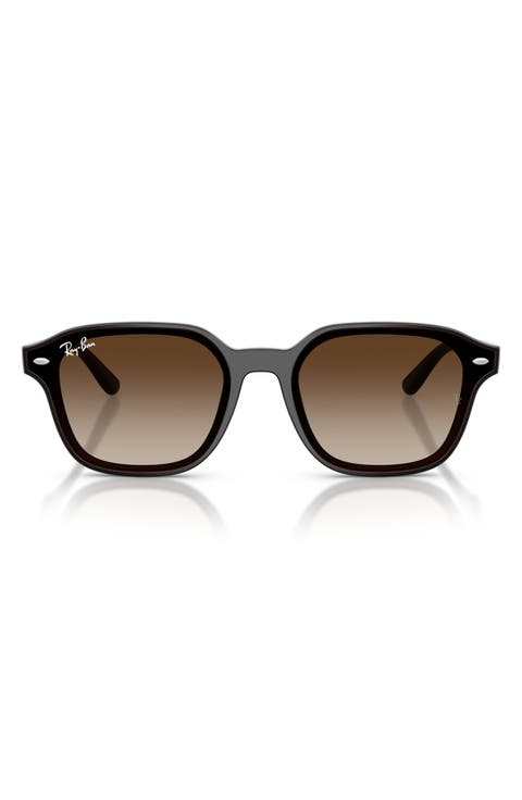 65mm Mirrored Oversize Square Sunglasses