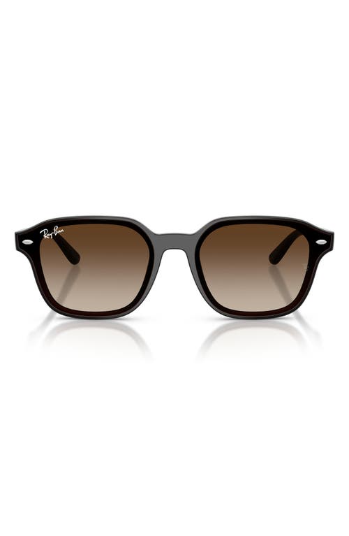 Ray Ban Ray-ban 65mm Mirrored Oversize Square Sunglasses In Black