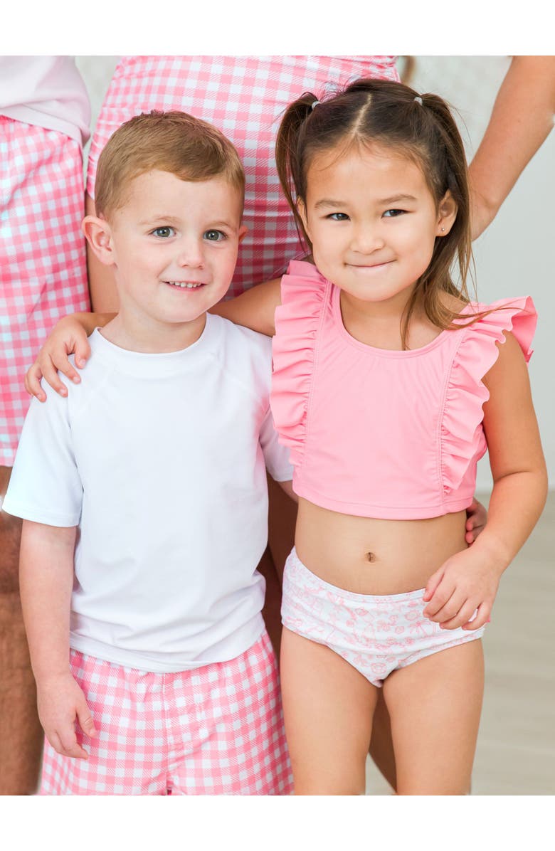 RuffleButts Baby Girls UPF50+ Waterfall Tankini, Alternate, color, By The Seaside