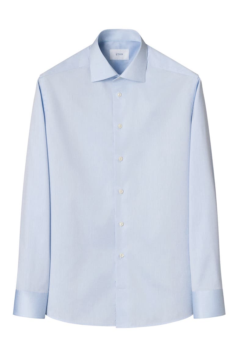 Slim Fit Twill Dress Shirt, Alternate, color, LIGHT BLUE