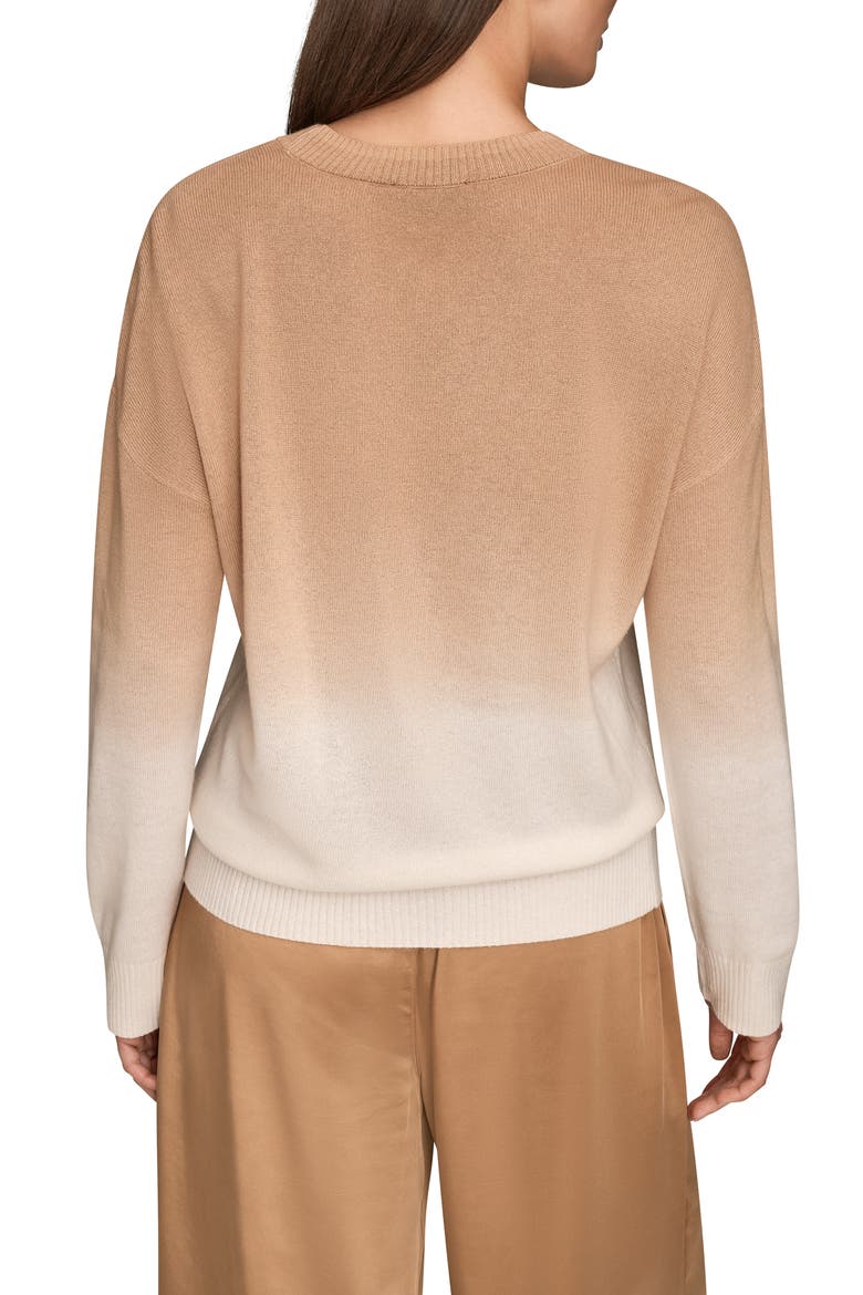 Ombré Crewneck Sweater, Alternate, color, CREAM/ FAWN