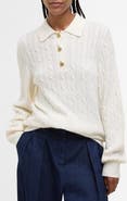 Barbour Evie Cable Stitch Polo Sweater